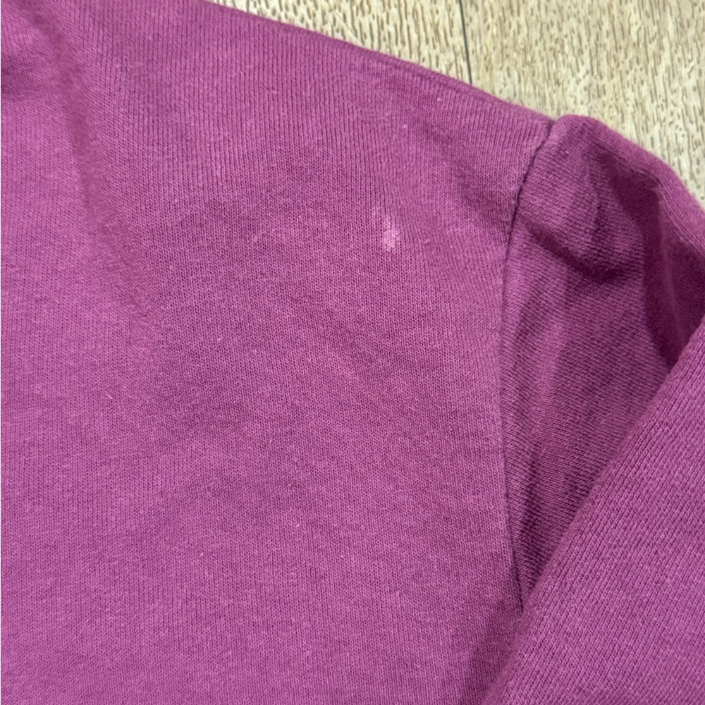 Vintage Real Comfort Purple Crewneck Sweatshirt Made in USA Sz Large Floral - Picture 4 of 5